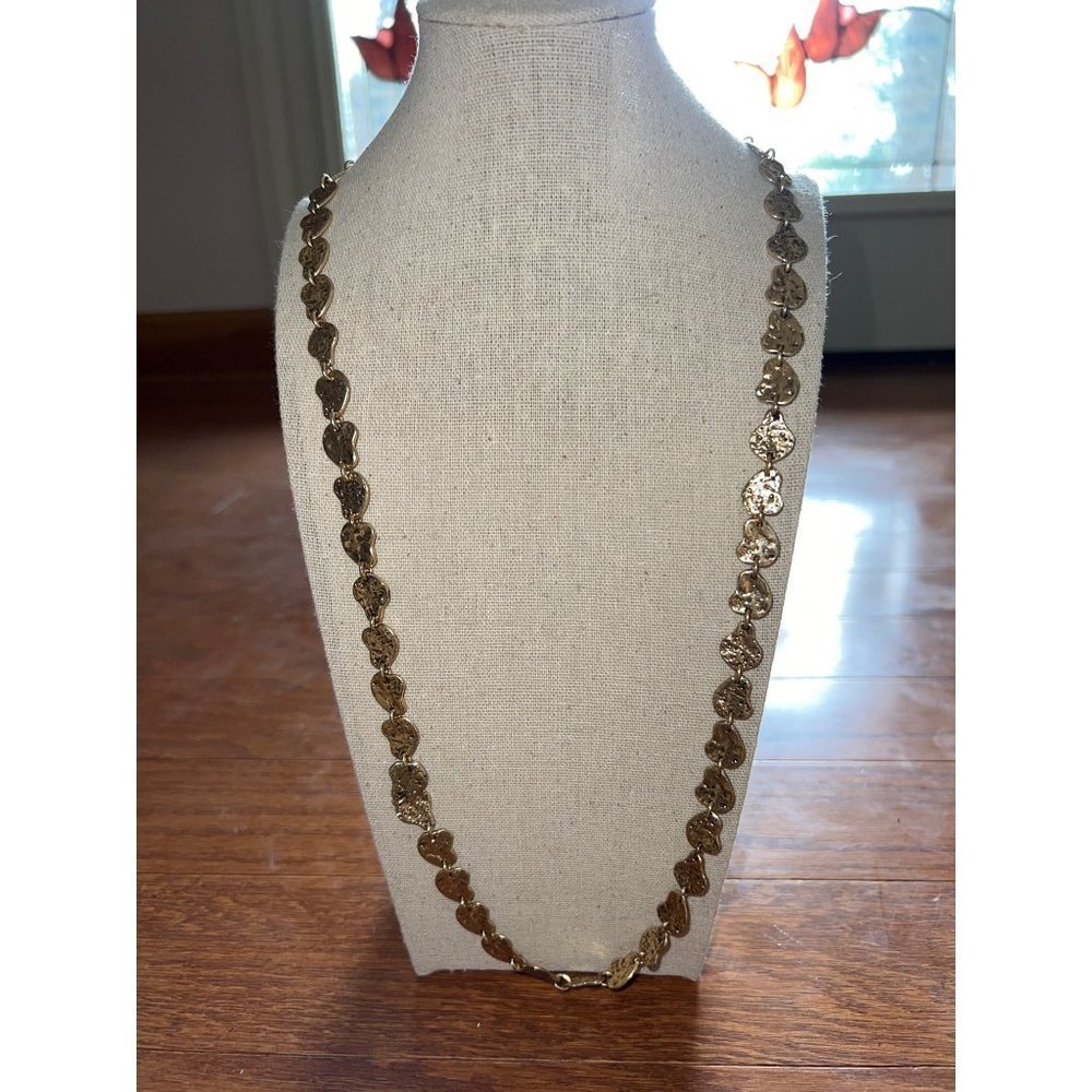 Lucky Brand Gold Textured Necklace — 29"